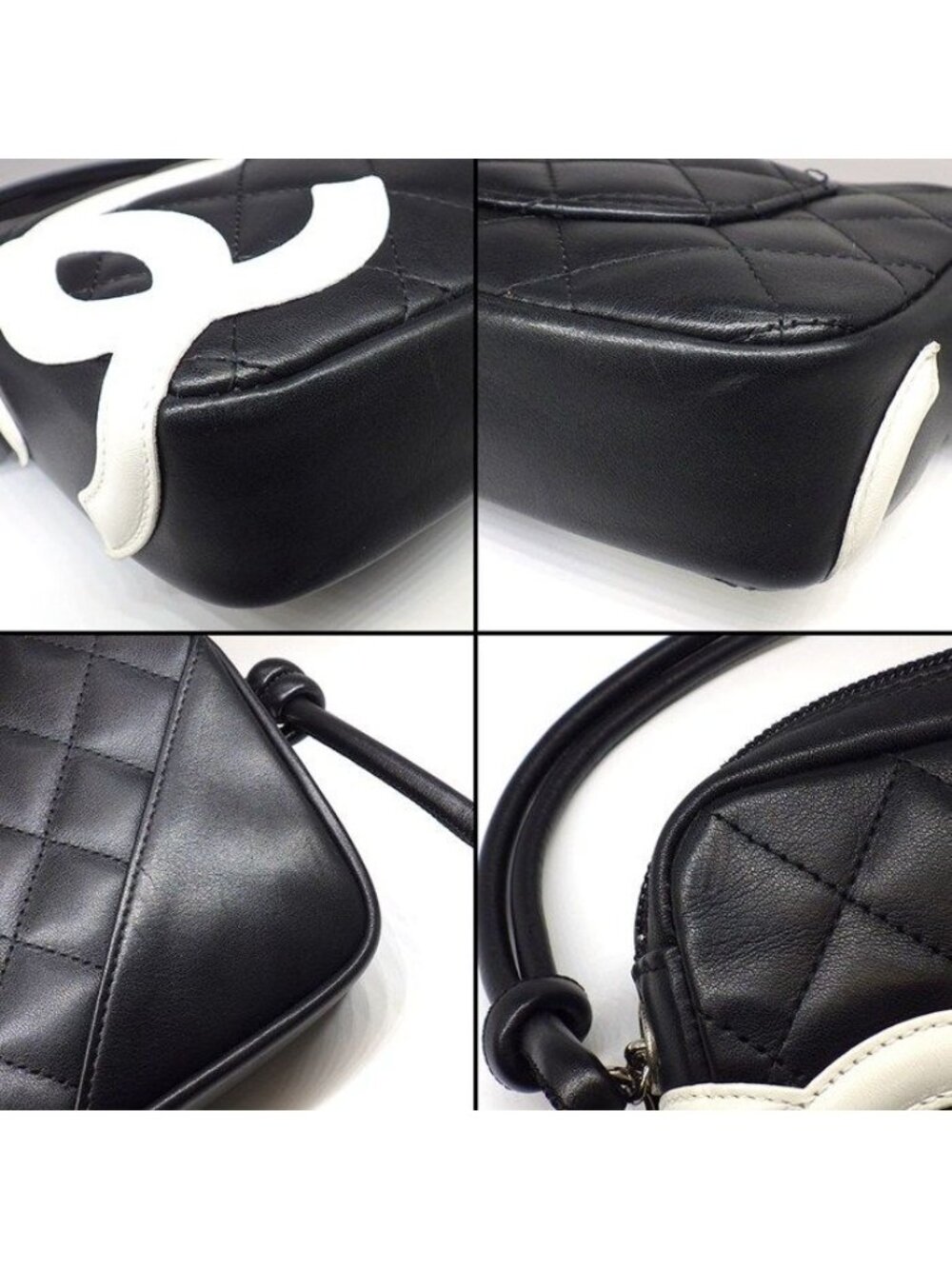 Chanel Handbag Cambon Line Pouch Black Pink Soft - Picture 7 of 10